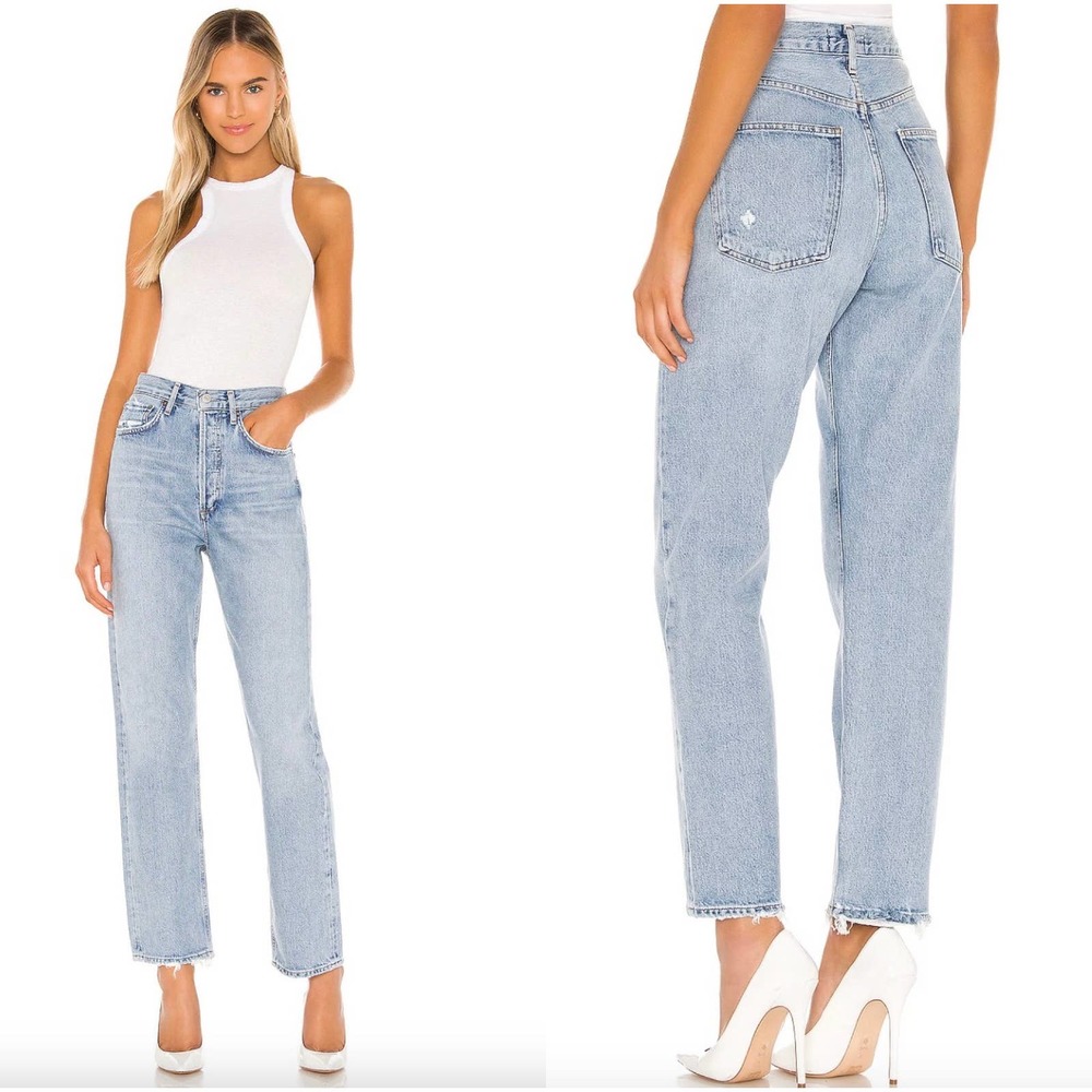 AGOLDE 90's Mid Rise Loose Fit Jean In Snapshot Light Wash Size 28 New